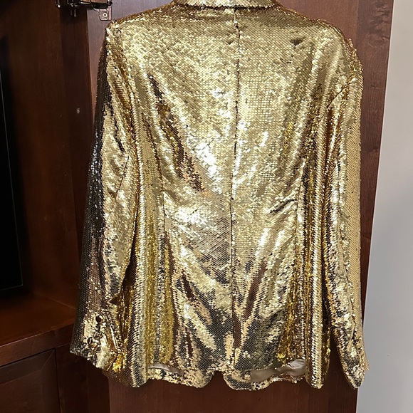 Just B Shimmering Gold Sequin Blazer - Picture 6 of 7